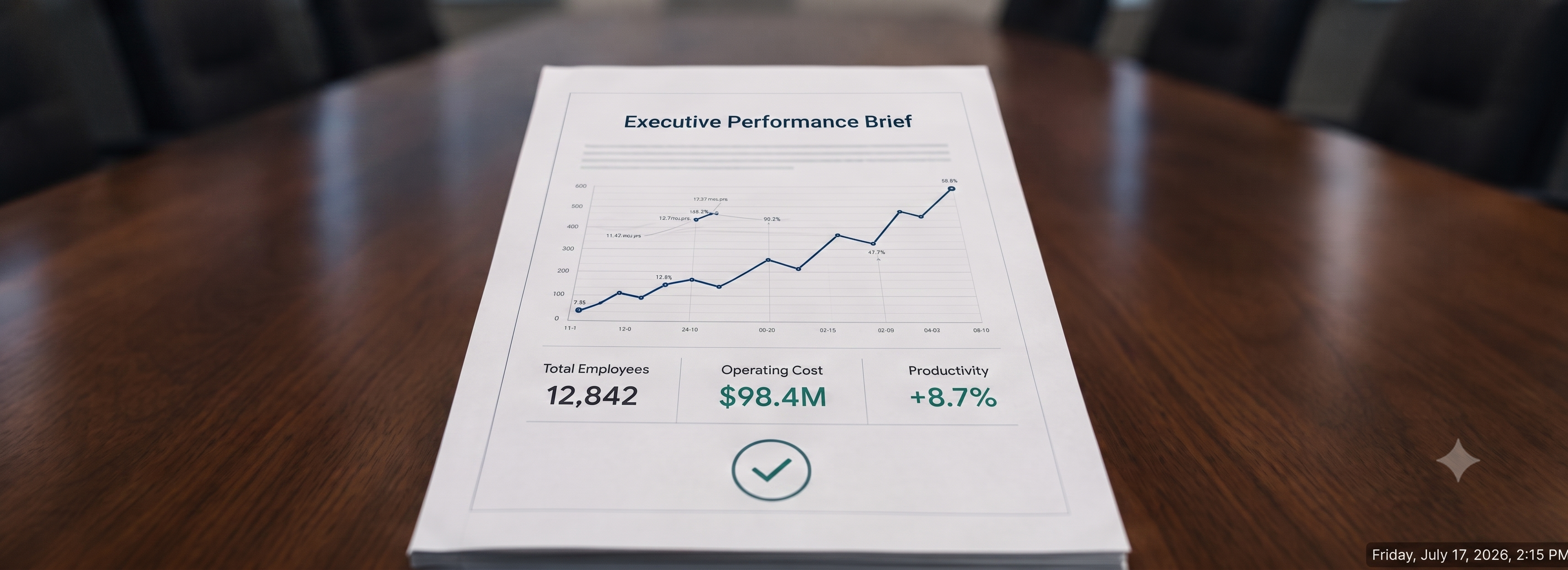 A single executive performance brief summarising the combined data.